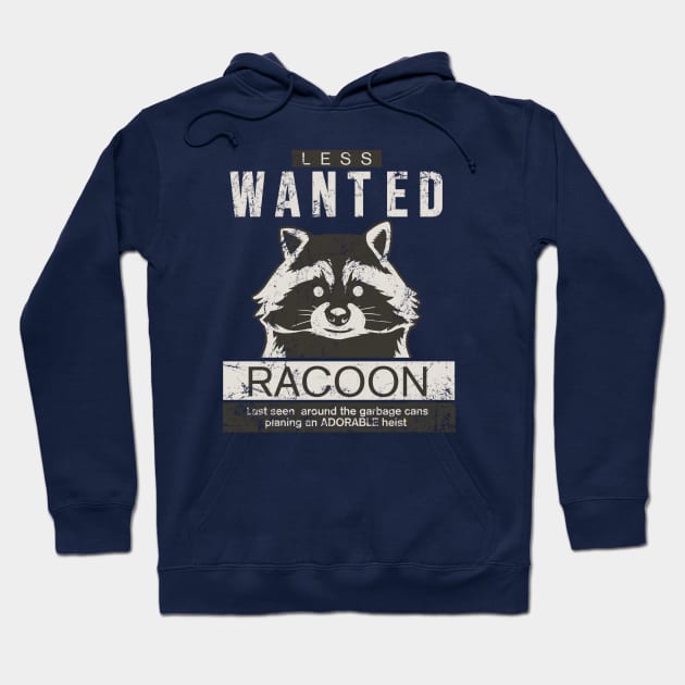 Racoon less wanted, funny, adorable trash panda mugshot Hoodie by croquis design